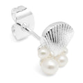 Bouquet Shell & Pearls boucle d'oreille 1 pièce - Silver Plated
