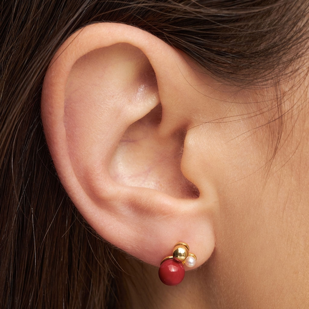 LULU Copenhagen Bouquet The Classic boucle d'oreille 1 pièce Ear stud, 1 pcs Gold Plated