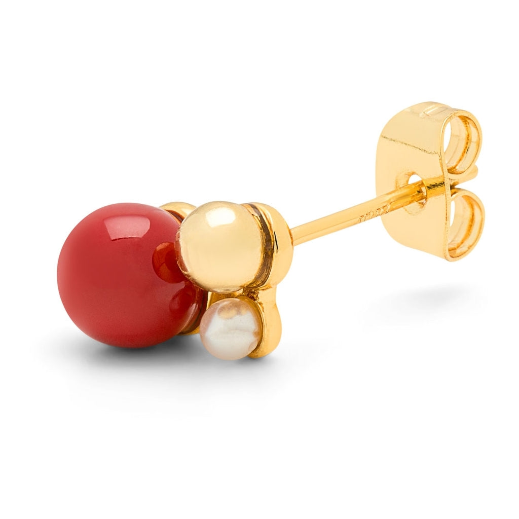 LULU Copenhagen Bouquet The Classic boucle d'oreille 1 pièce Ear stud, 1 pcs Gold Plated