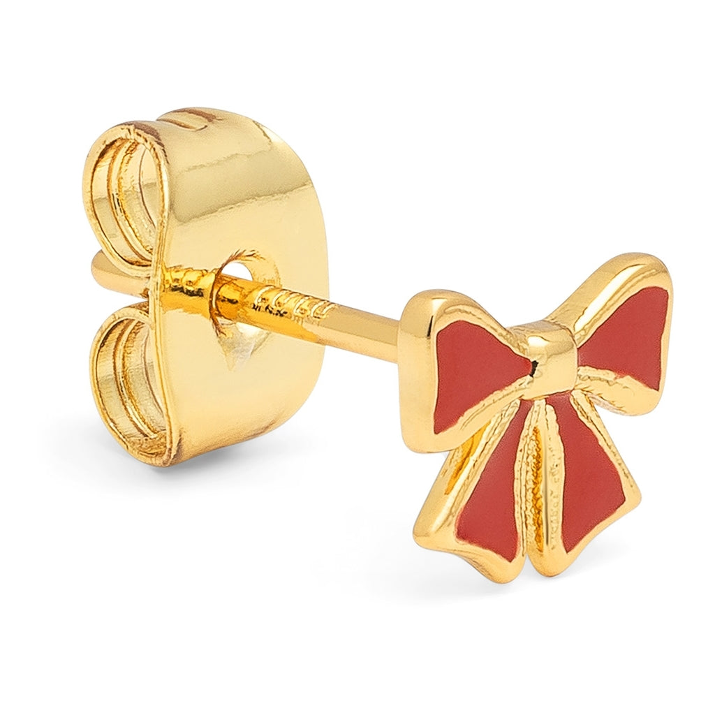 LULU Copenhagen Bow Boucle d’oreille - 1 pièce Ear stud, 1 pcs Gold Plated