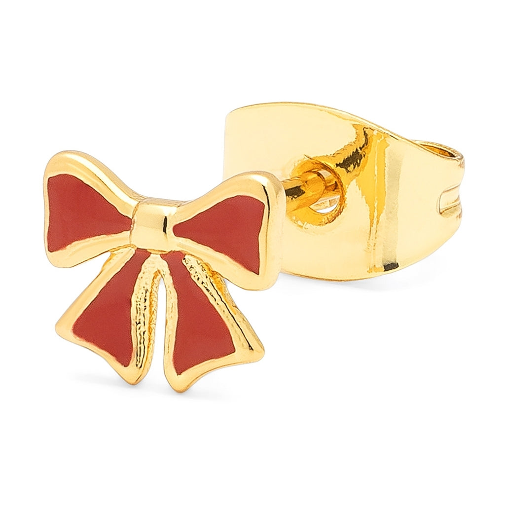 LULU Copenhagen Bow Boucle d’oreille - 1 pièce Ear stud, 1 pcs Gold Plated