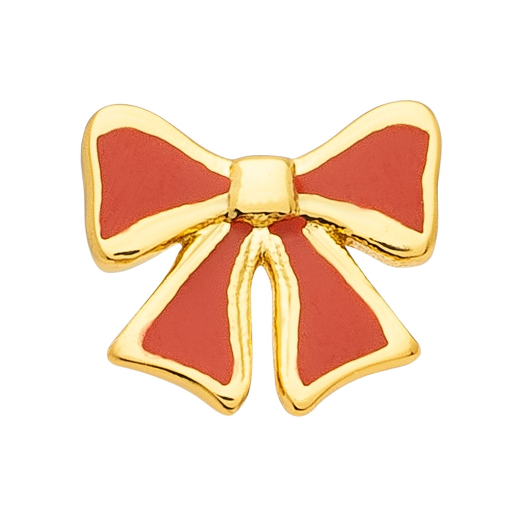 LULU Copenhagen Bow Boucle d’oreille - 1 pièce Ear stud, 1 pcs Gold Plated