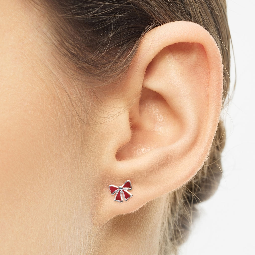 LULU Copenhagen Bow Boucle d’oreille - 1 pièce Ear stud, 1 pcs Silver Plated