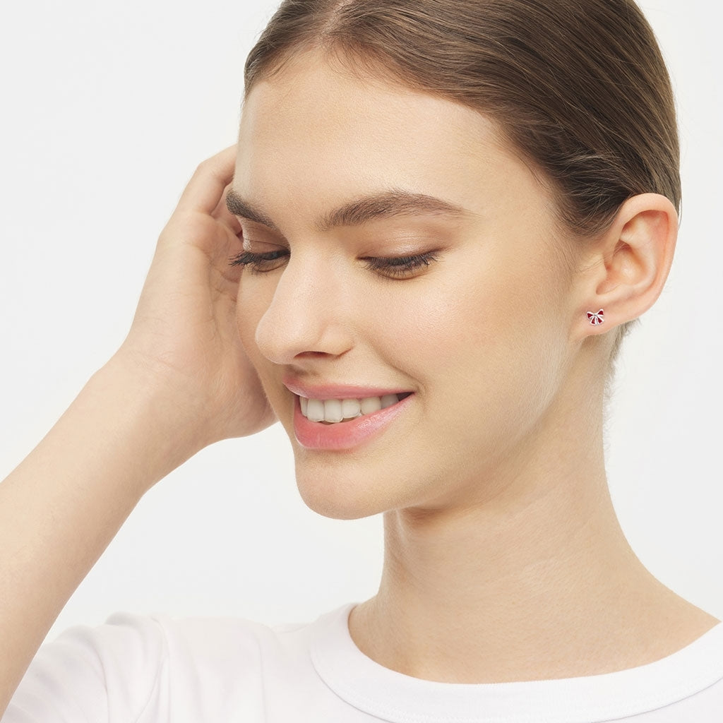 LULU Copenhagen Bow Boucle d’oreille - 1 pièce Ear stud, 1 pcs Silver Plated