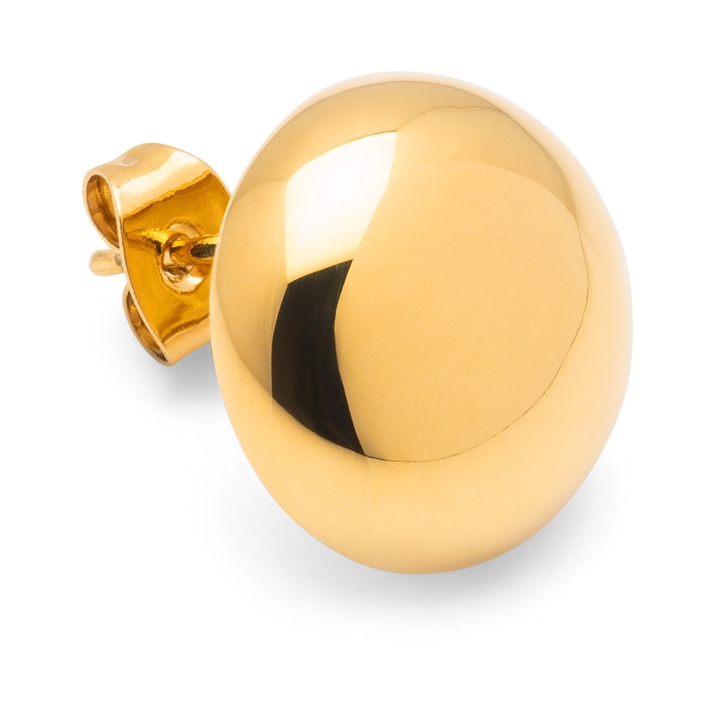 LULU Copenhagen Bubble Round boucle d'oreille 1 pièce - plaqué or Ear stud, 1 pcs Gold Plated