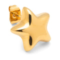 Bubble Star boucle d'oreille 1 pièce - plaqué or - Gold Plated