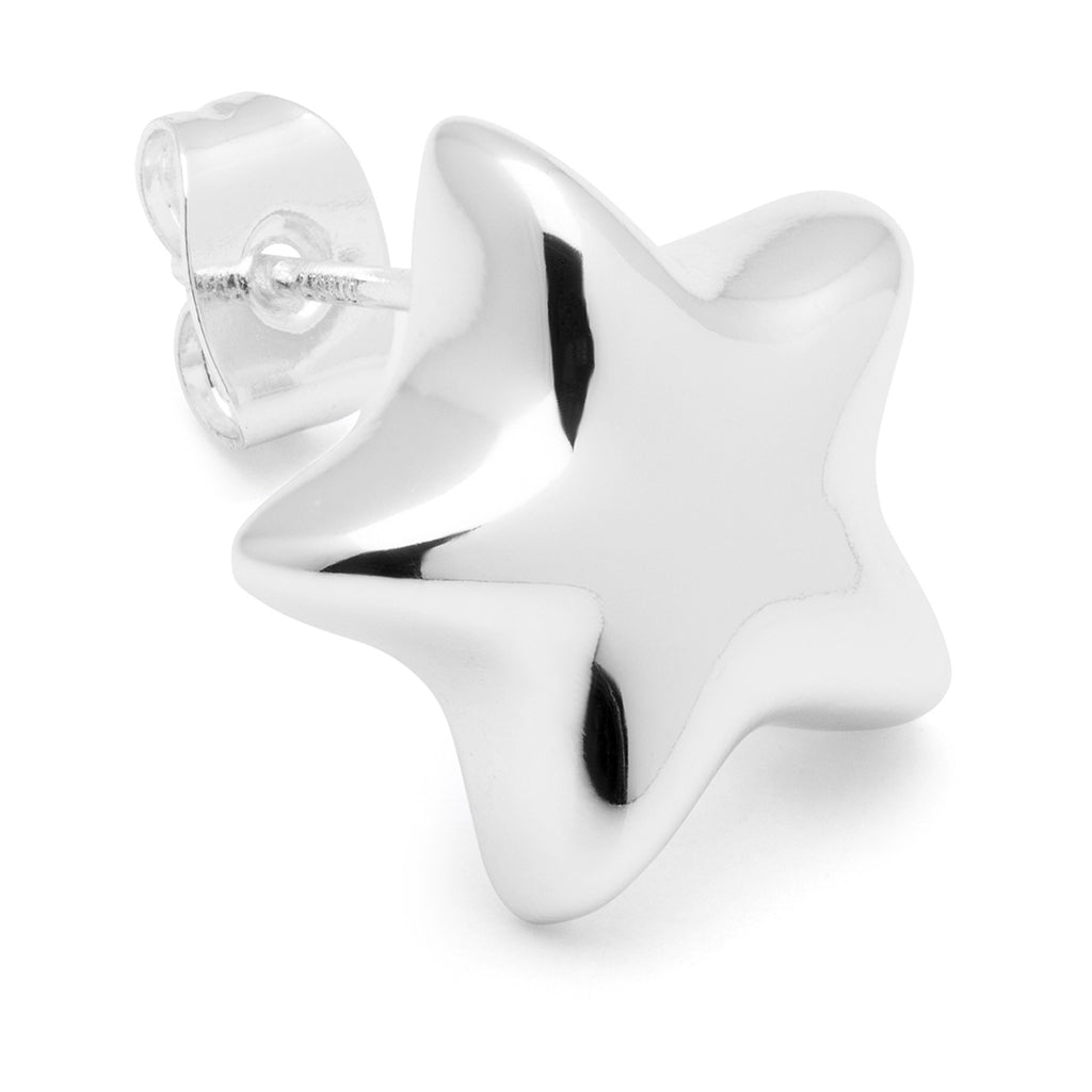 LULU Copenhagen Bubble Star earring 1 pcs - silver plated Ear stud, 1 pcs Silver Plated