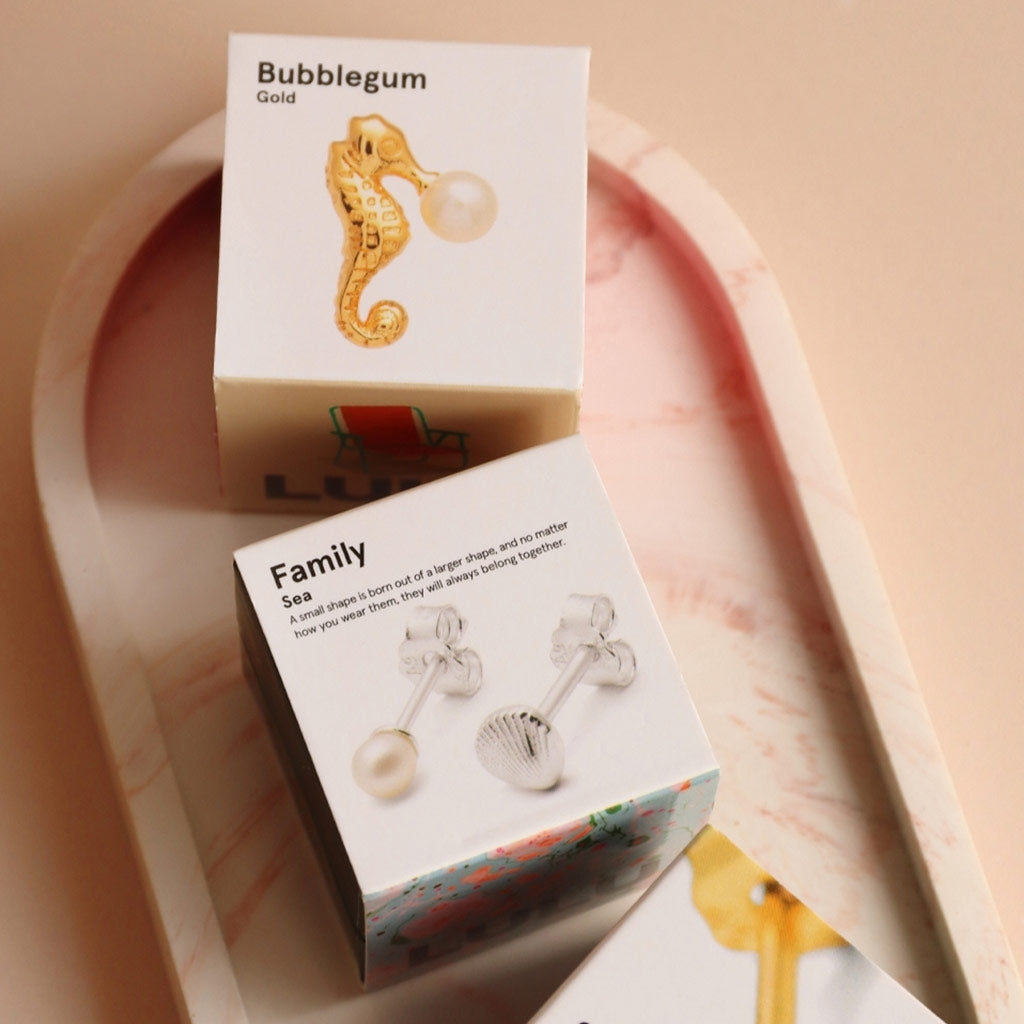 LULU Copenhagen Bubblegum boucle d'oreille 1 pièce Ear stud, 1 pcs Gold Plated
