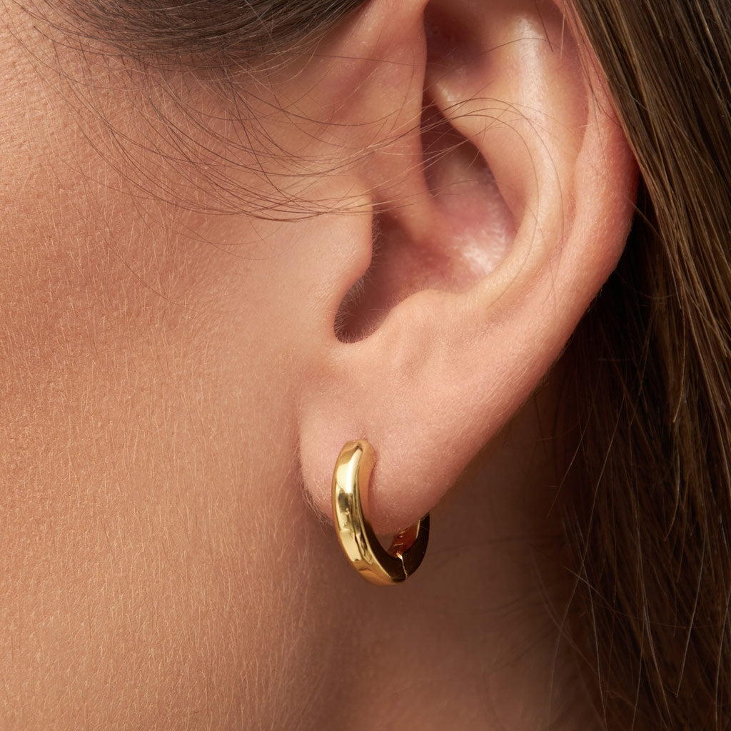 LULU Copenhagen Buckle Hoops Large Paire Hoops Gold Plated
