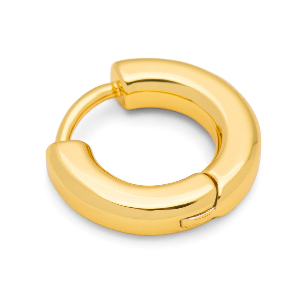 LULU Copenhagen Buckle Hoops Large Paire Hoops Gold Plated