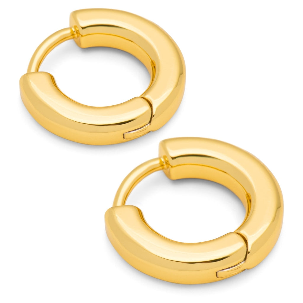 LULU Copenhagen Buckle Hoops Large Paire Hoops Gold Plated