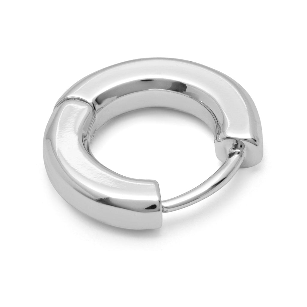 LULU Copenhagen Buckle Hoops Large Paire Hoops Silver Plated