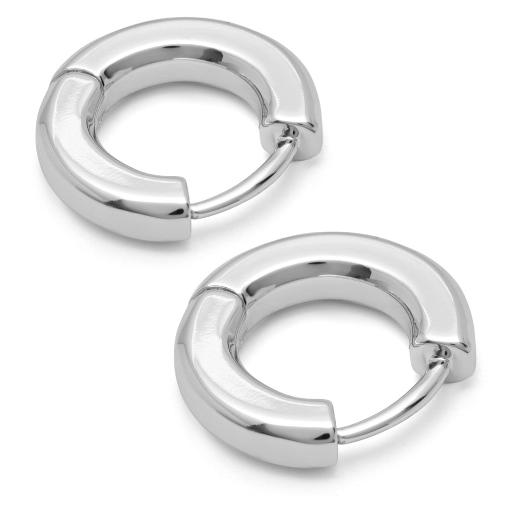 LULU Copenhagen Buckle Hoops Large Paire Hoops Silver Plated