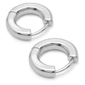 Buckle Hoops Large Paire - Silver Plated