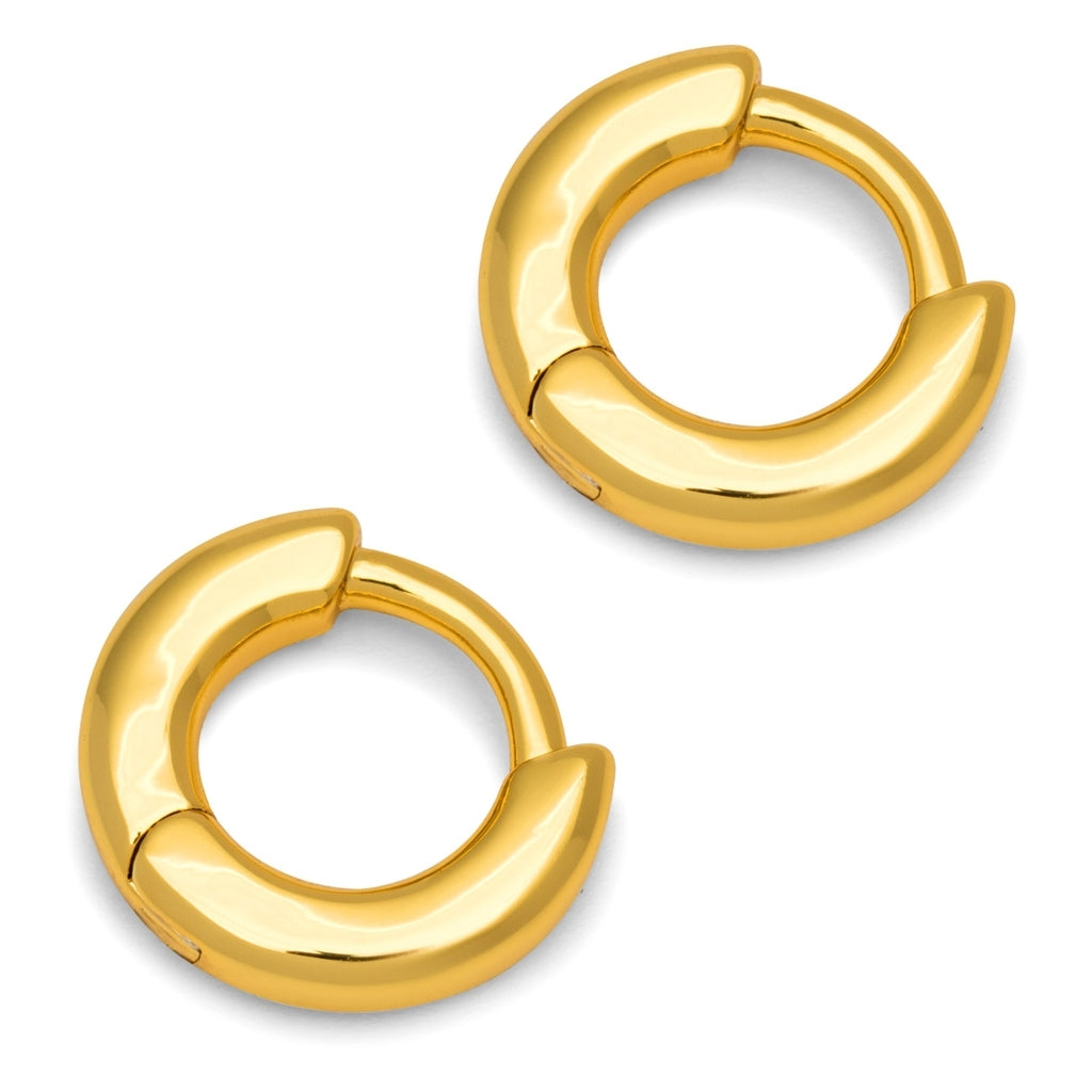 LULU Copenhagen Buckle Hoops Small paire Hoops Gold Plated