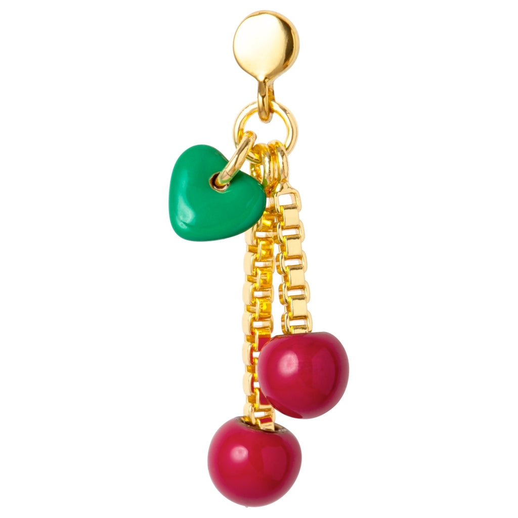 LULU Copenhagen Cherry boucle d'oreille 1 pièce Ear stud, 1 pcs Ruby Red