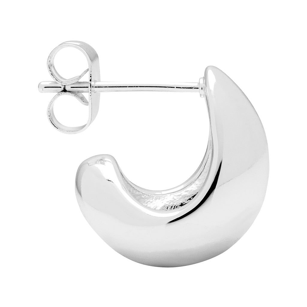 LULU Copenhagen Chunky Drop Hoops paire - plaqué argent Hoops Silver Plated