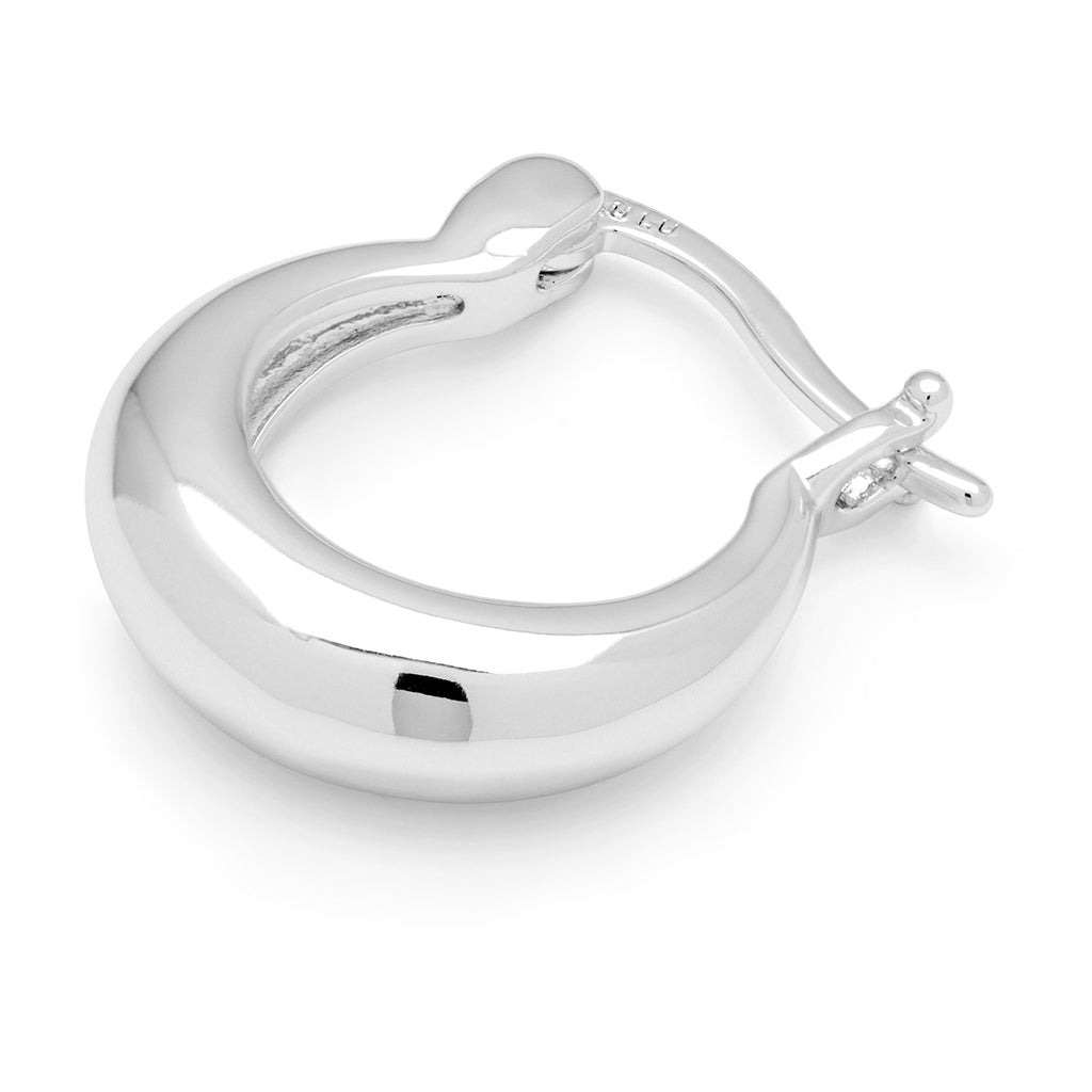 LULU Copenhagen Chunky Heavy Hoops paire - plaqué argent Hoops Silver Plated