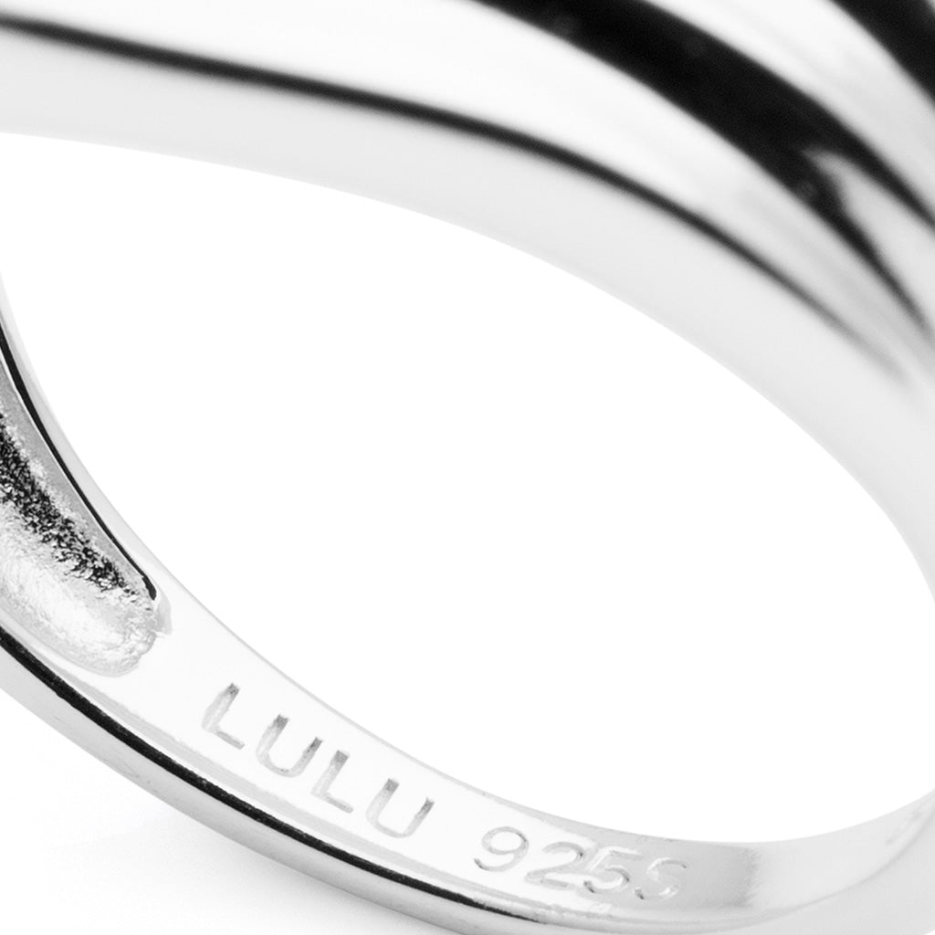 LULU Copenhagen Chunky Silk Anneau - argent Rings Silver
