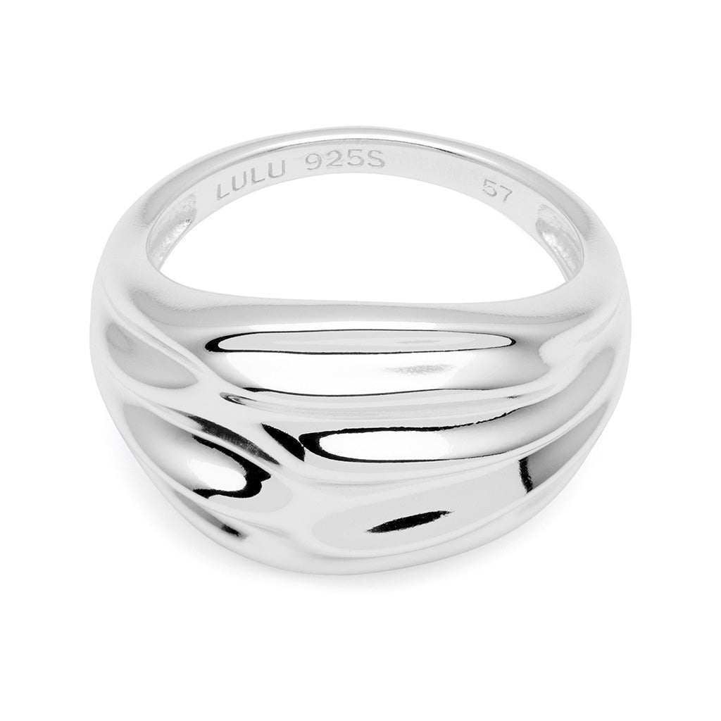 LULU Copenhagen Chunky Silk Anneau - argent Rings Silver