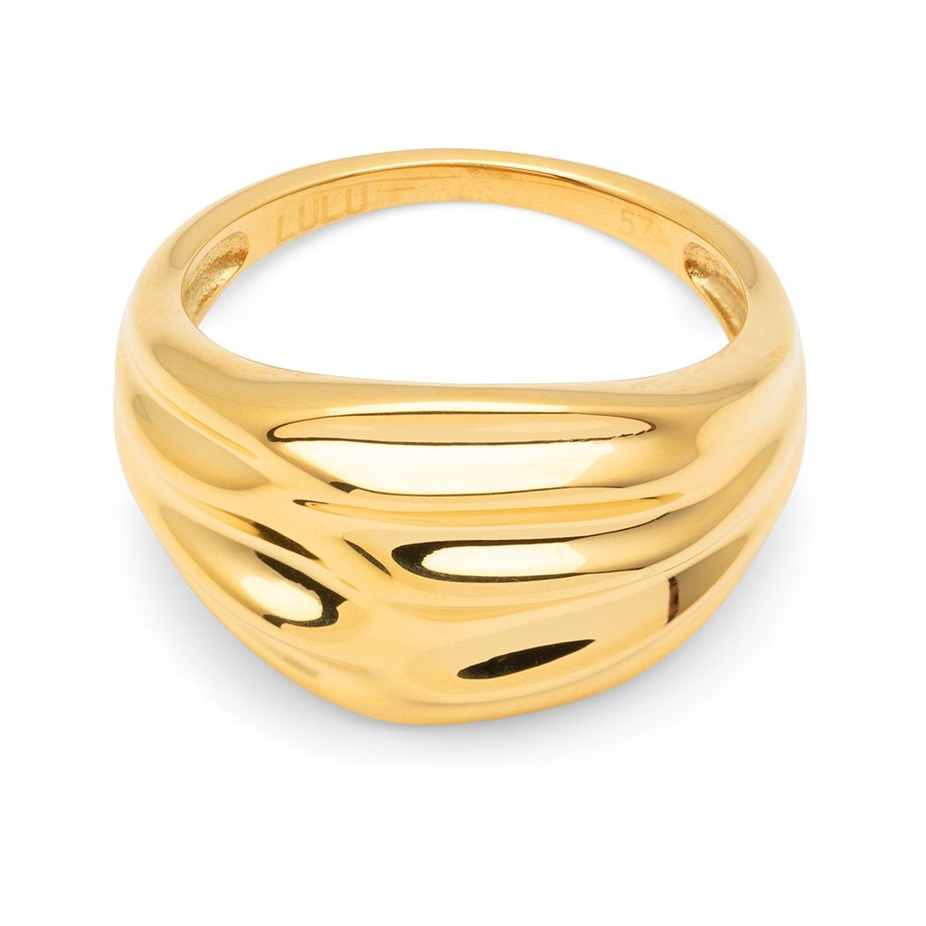 LULU Copenhagen Chunky Silk Anneau - plaqué or Rings Gold Plated