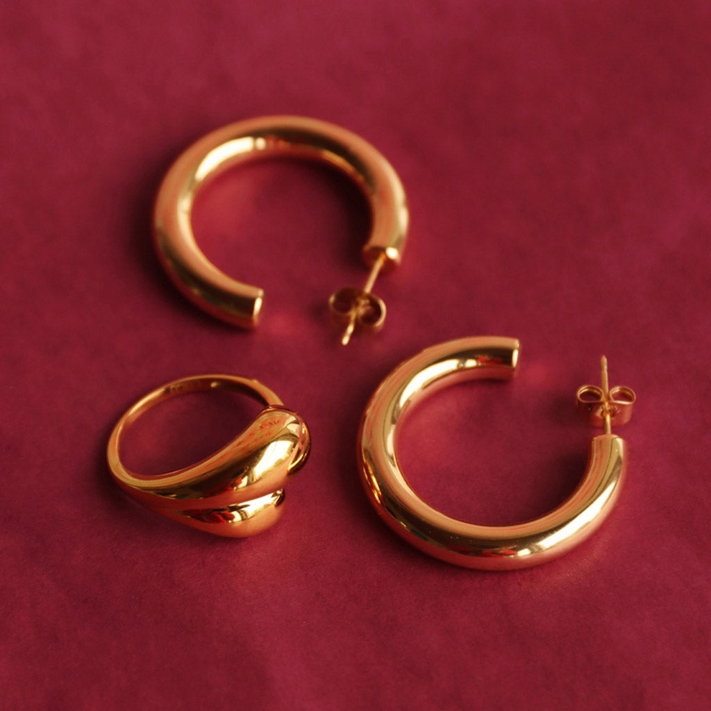 LULU Copenhagen Chunky Soft Drops Anneau - argent Rings Silver