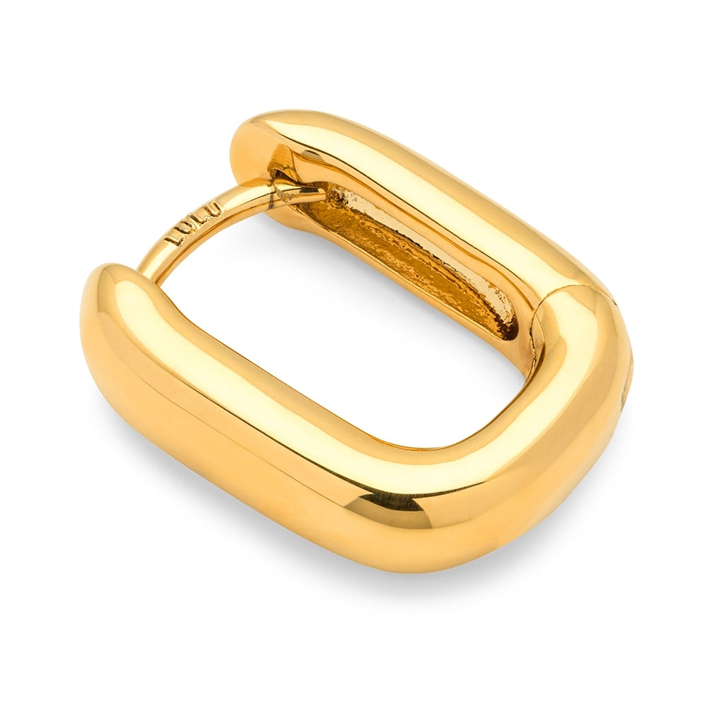 LULU Copenhagen Chunky Square Hoops paire - plaqué or Hoops Gold Plated