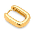 Chunky Square Hoops paire - plaqué or - Gold Plated