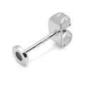 Circle earring 1 pcs - silver plated - Inkwell