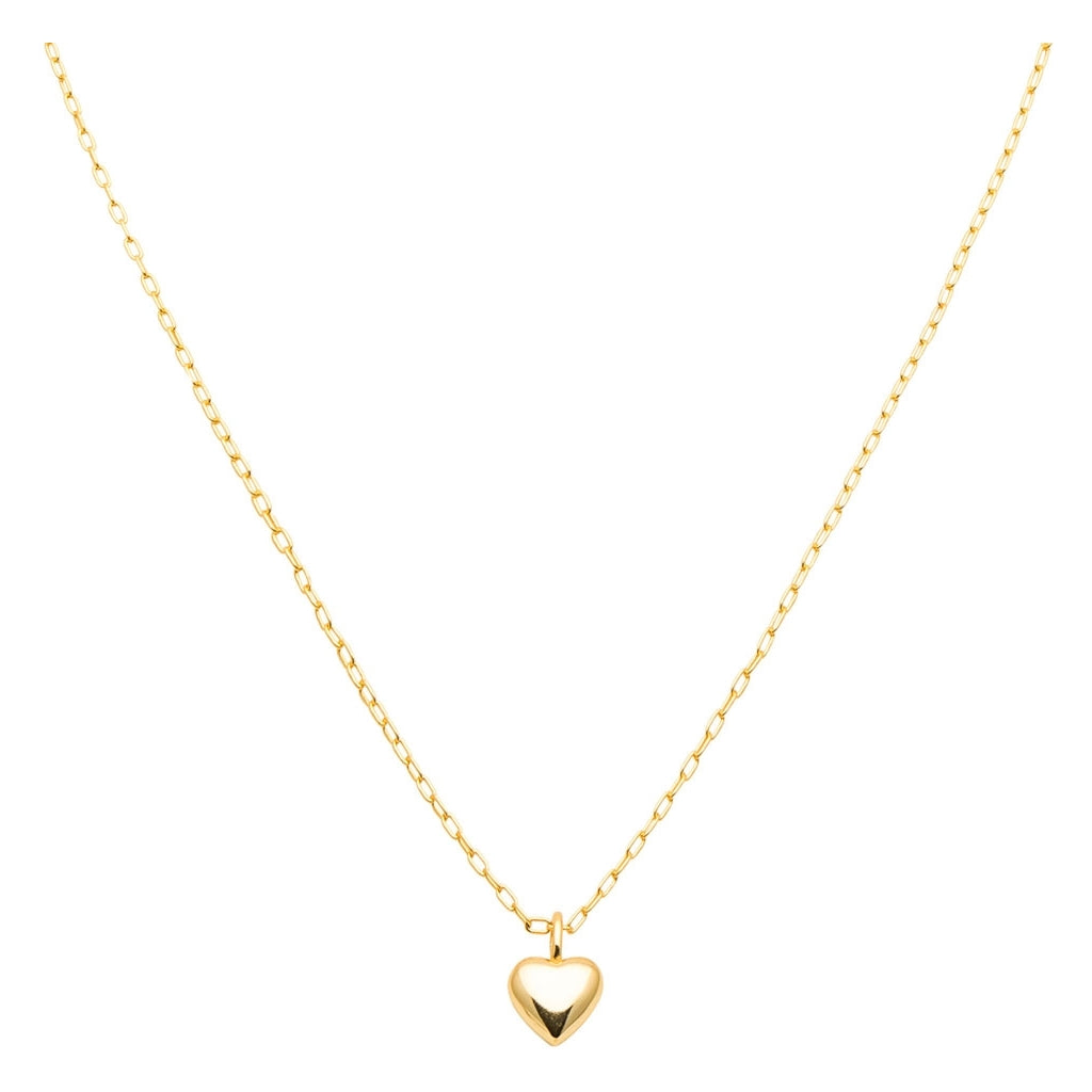 LULU Copenhagen Classic Heart Necklace Gold Plated Necklaces Gold Plated