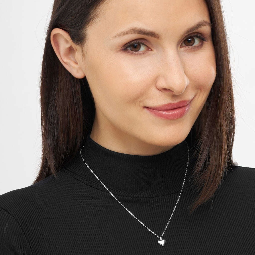 LULU Copenhagen Classic Heart Necklace Silver Necklaces Silver