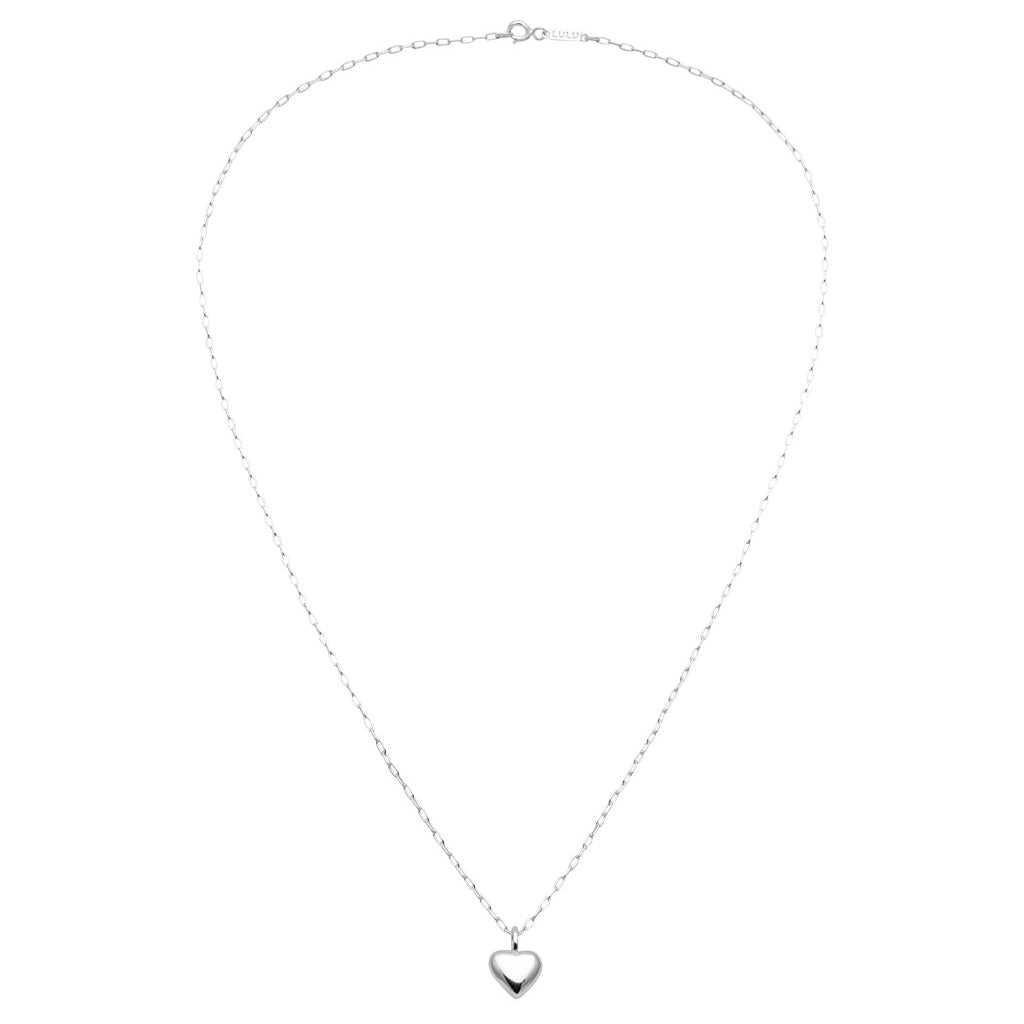LULU Copenhagen Classic Heart Necklace Silver Necklaces Silver