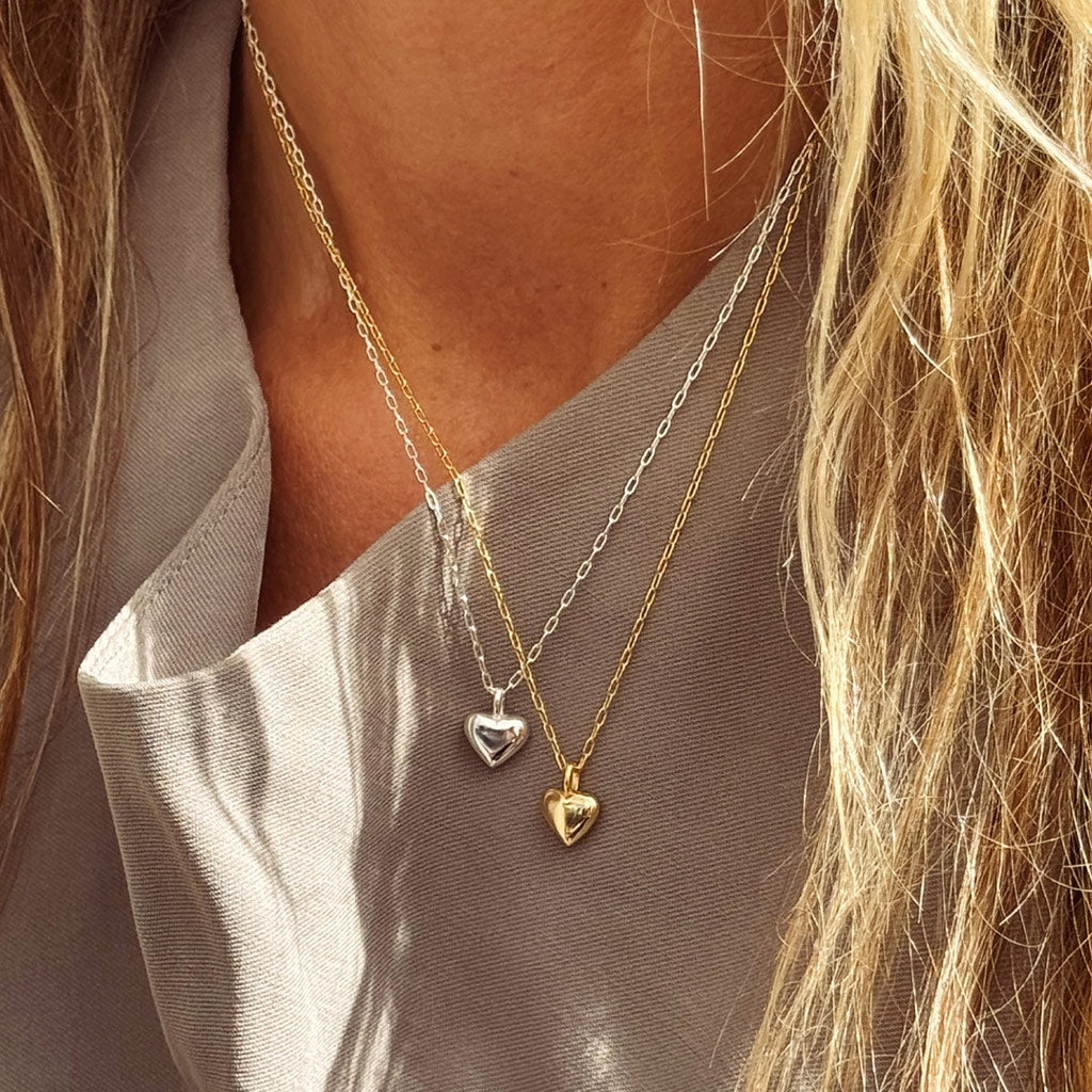 LULU Copenhagen Classic Heart Necklace Silver Necklaces Silver
