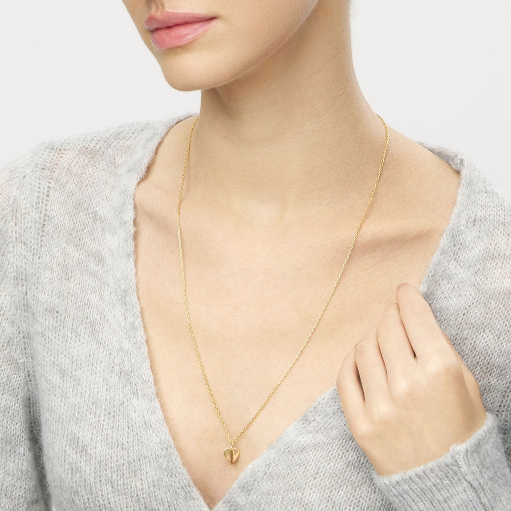 LULU Copenhagen Collier Lemon Heart plaqué or Necklaces Gold Plated