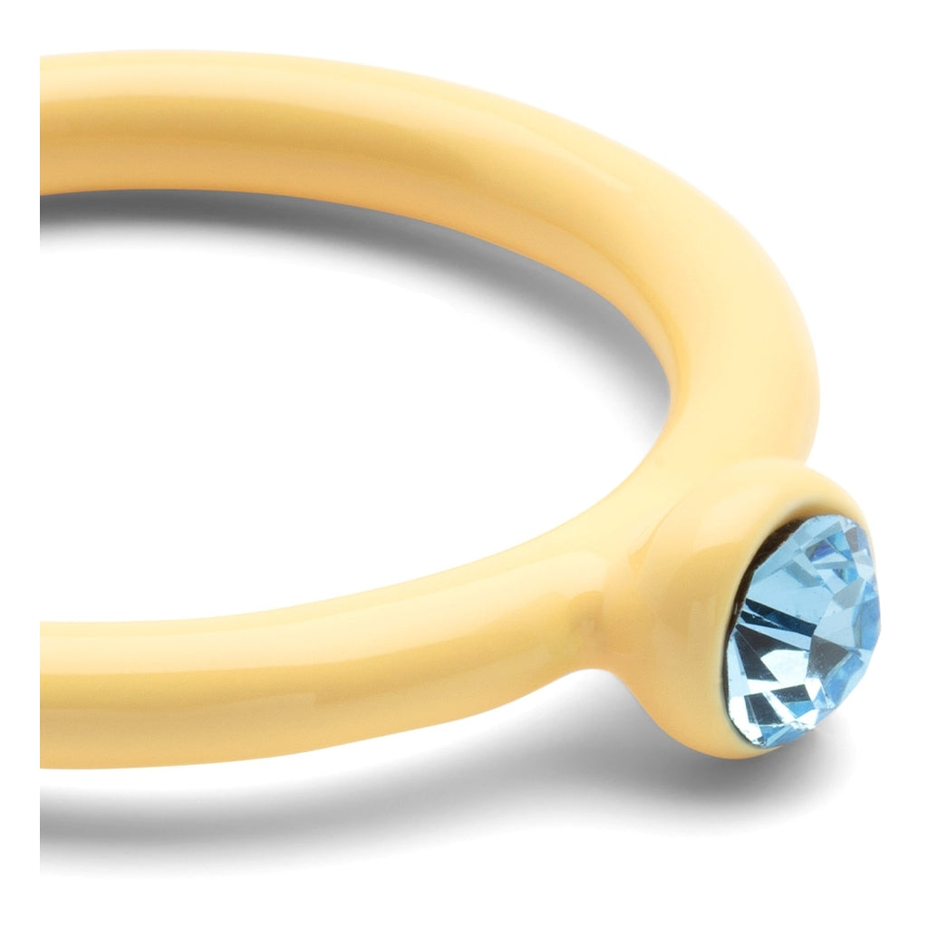 LULU Copenhagen Color Anneau Crystal Rings Soft Yellow