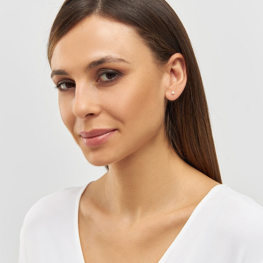 LULU Copenhagen Color Ball boucle d'oreille 1 pièce Ear stud, 1 pcs White
