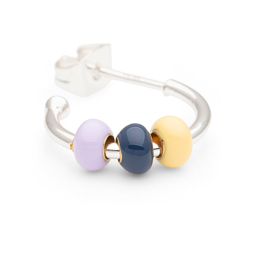 LULU Copenhagen Color Ball 3 Hoops paires - Plaqué argent Hoops Memories