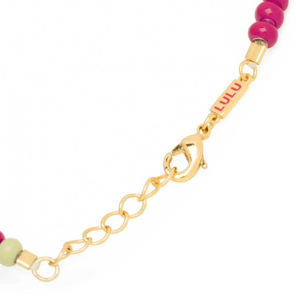 LULU Copenhagen Color Ball Bracelet Bracelets Plum/Silk Light Green
