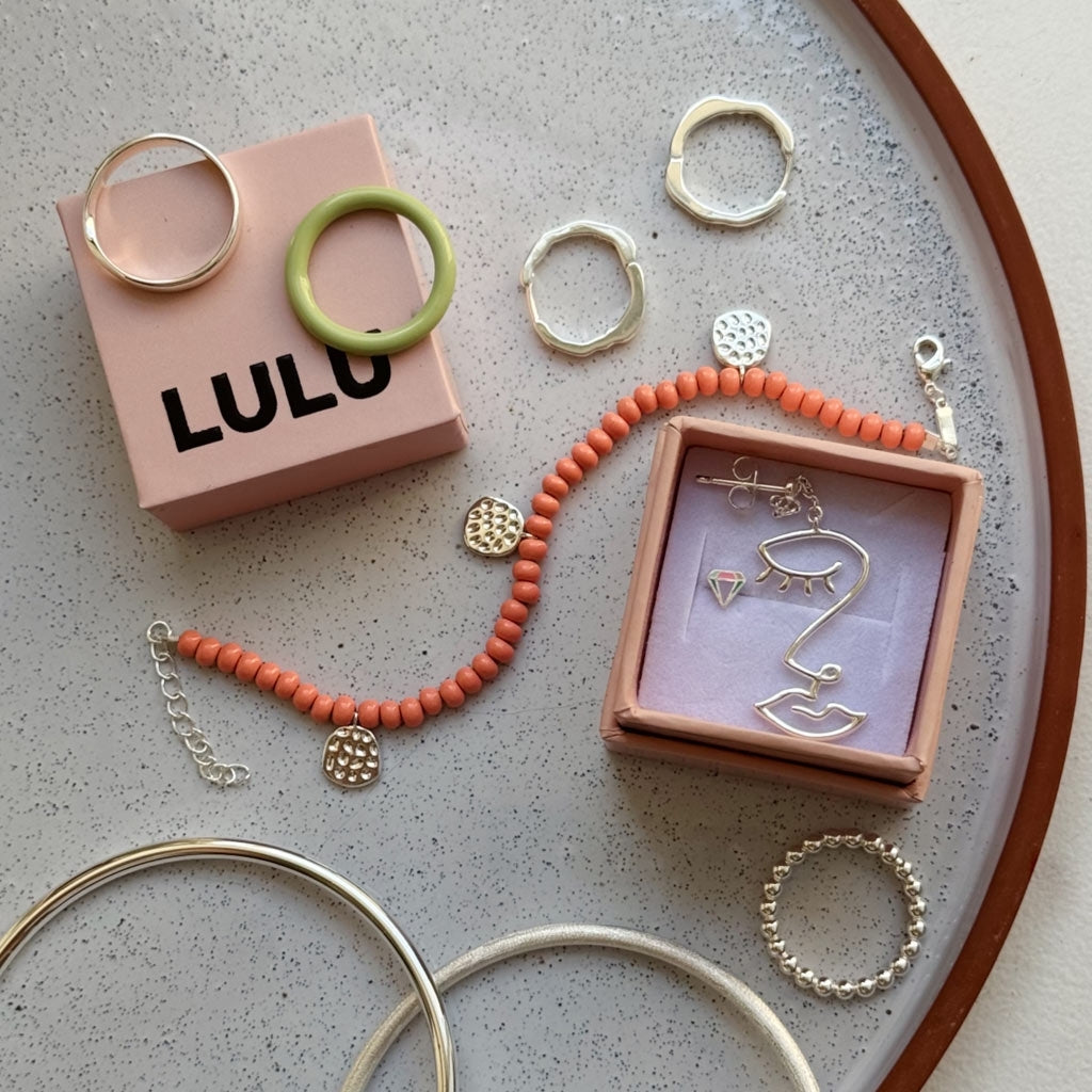 LULU Copenhagen Color Ball Bracelet Charms plaqué argent Bracelets Burnt Coral