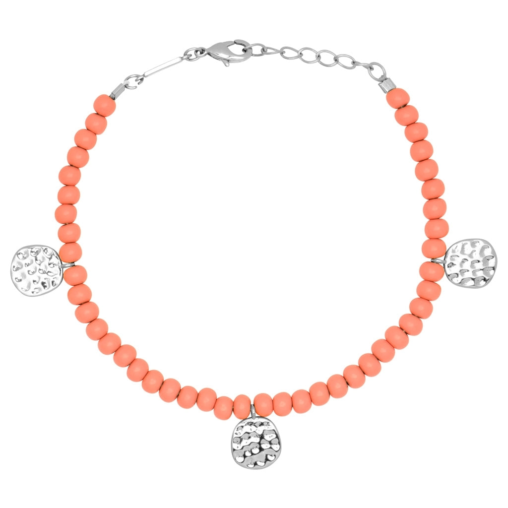 LULU Copenhagen Color Ball Bracelet Charms plaqué argent Bracelets Burnt Coral