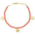 Color Ball Bracelet Charms plaqué or - Burnt Coral