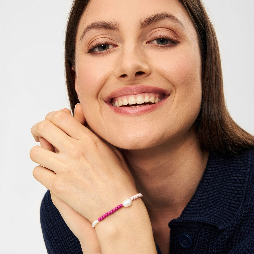 LULU Copenhagen Color Ball Bracelet Pearls plaqué argent Bracelets Silver Plated