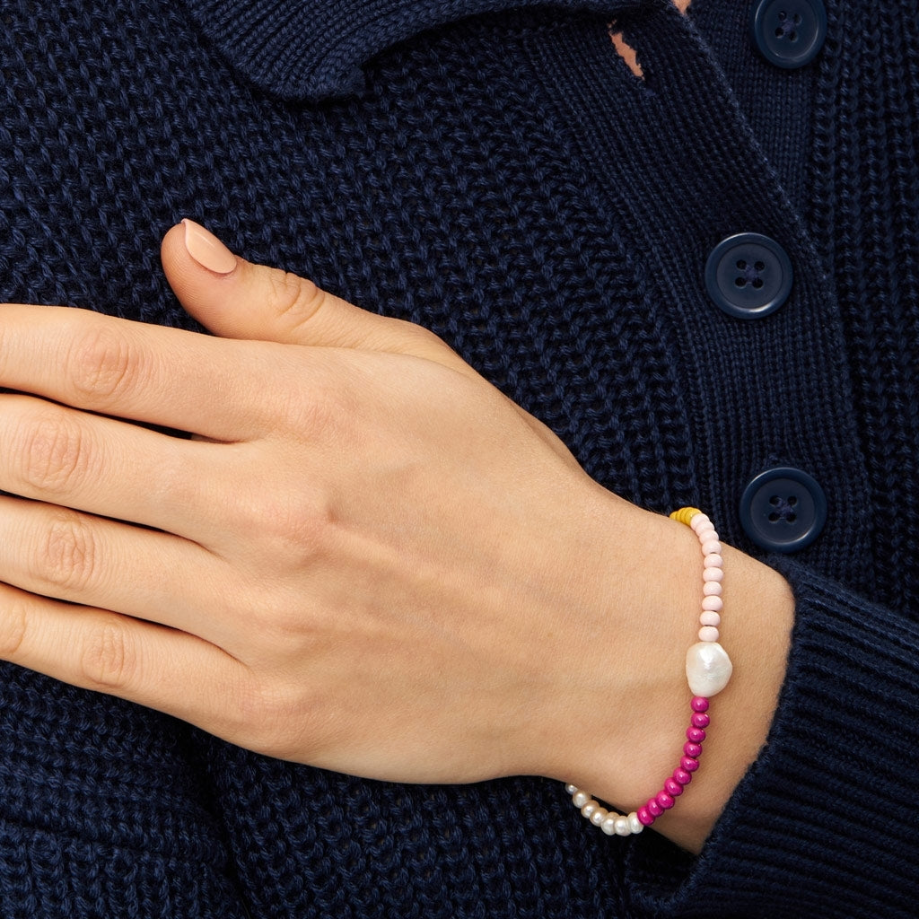 LULU Copenhagen Color Ball Bracelet Pearls plaqué argent Bracelets Silver Plated