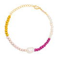 Color Ball Bracelet Pearls plaqué or - Gold Plated