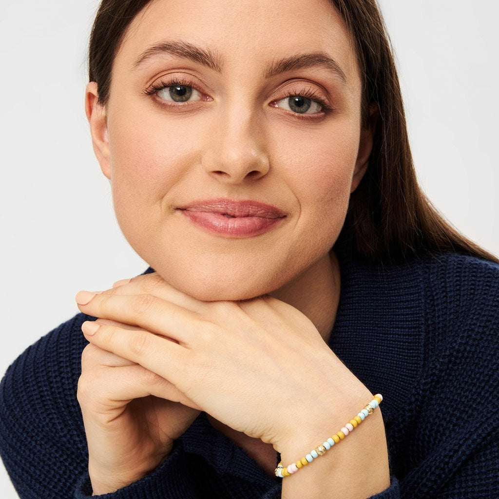 LULU Copenhagen Color Ball Bracelet Summer plaqué or Bracelets Gold Plated