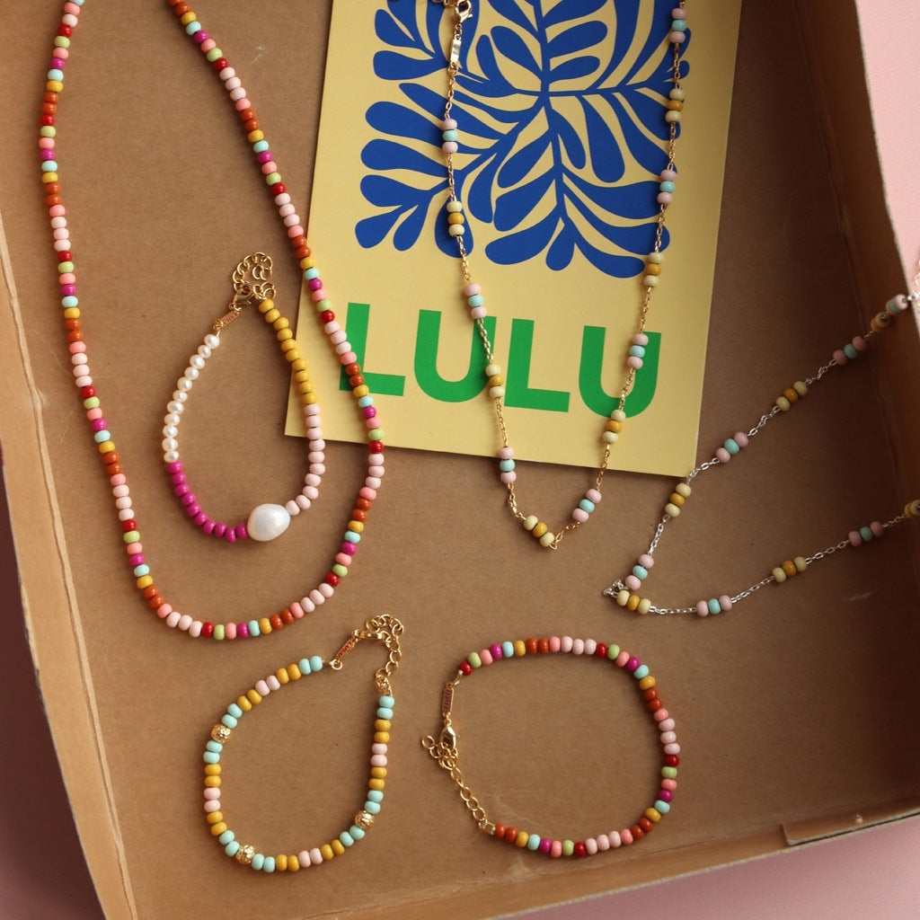LULU Copenhagen Color Ball Bracelet Summer plaqué or Bracelets Gold Plated