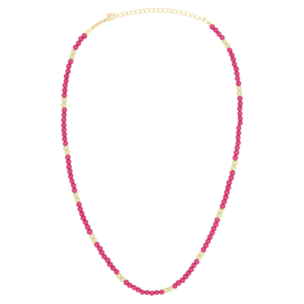LULU Copenhagen Color Ball Collier court Necklaces Plum/Silk Light Green