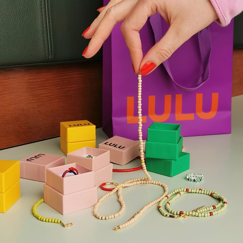 LULU Copenhagen Color Ball Collier long Necklaces Buttercream/Multi