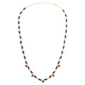 Color Ball Heart Collier - Soft Yellow/Retro Dark Blue