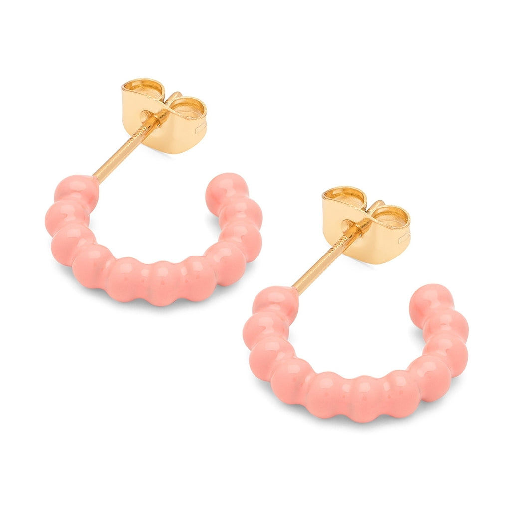 LULU Copenhagen Color Ball Hoops - Small - Paires Hoops Burnt Coral
